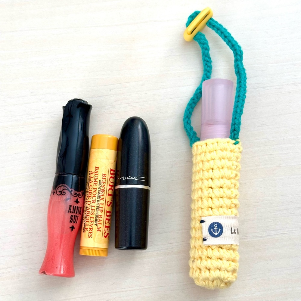New / Crochet lip balm case